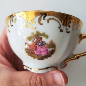 COR West Germany Fine Bone China LOVE STORY Pattern Cup Set